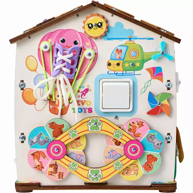 Бизиборд домик Лапки 2.0 со светом