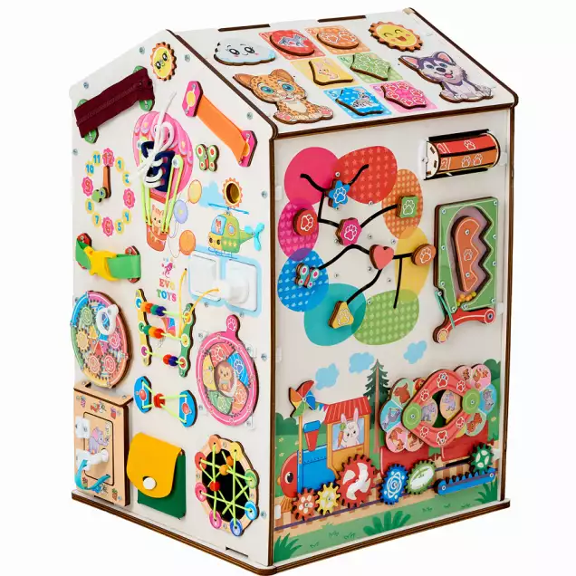 Домик развивающий Лапки Макси, 38х40х60 см со светом