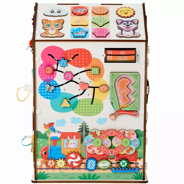 Домик развивающий Лапки Макси, 38х40х60 см со светом