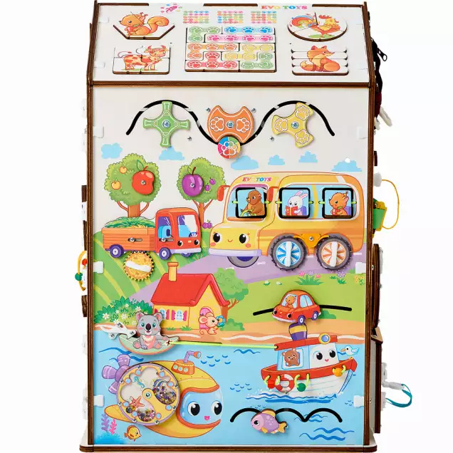 Домик развивающий Лапки Макси, 38х40х60 см со светом