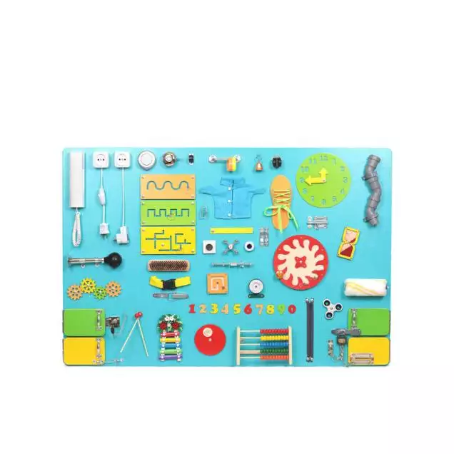 Бизиборд Мега 120х80 см бирюзовый Мега