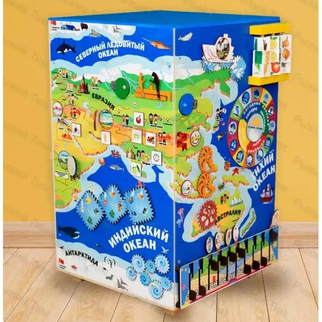 Бизи-тумба дидактическая деревянная Занимательная география