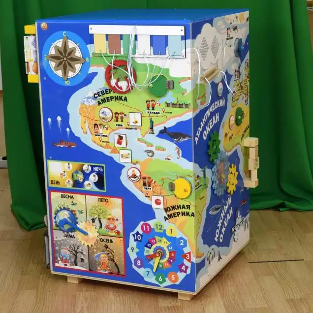 Бизи-тумба дидактическая деревянная Занимательная география
