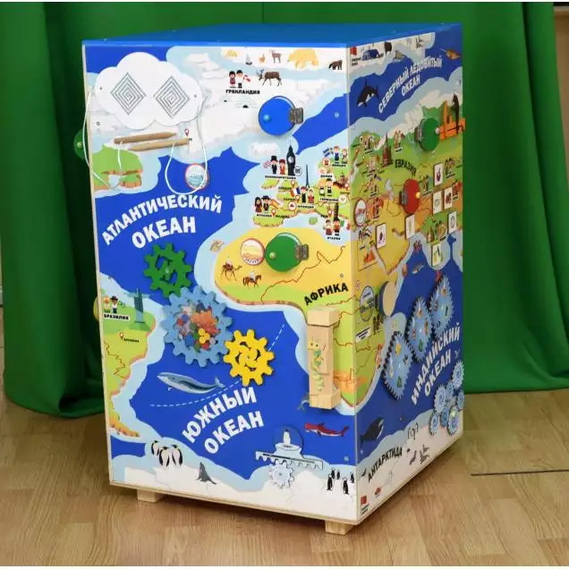 Бизи-тумба дидактическая деревянная Занимательная география
