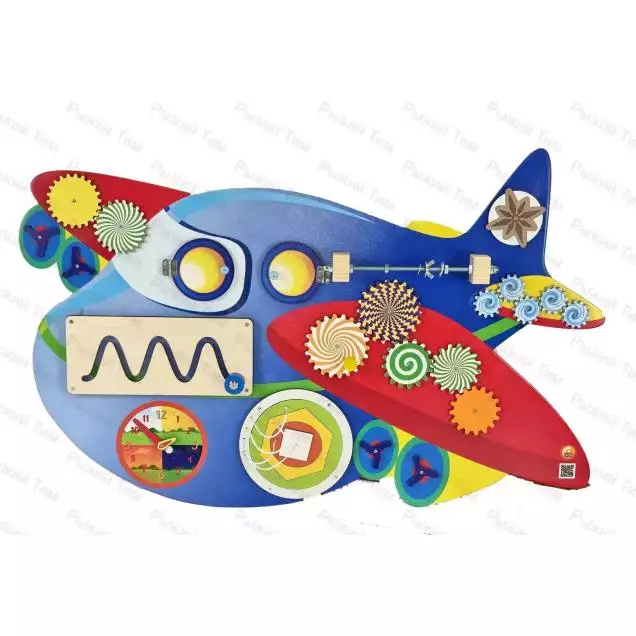 Бизиборд / Дидактическая настенная панель Самолет