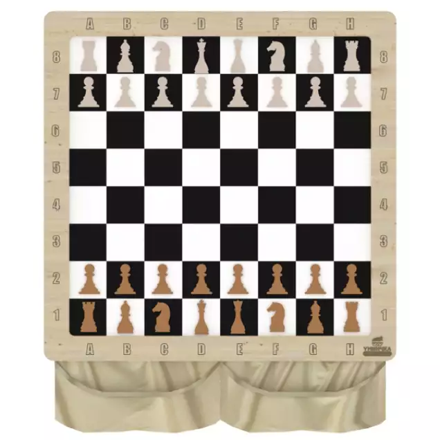 Настенная игра 2 в 1 Шашки + шахматы