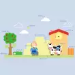 Декоративно-развивающая панель - Молочная ферма